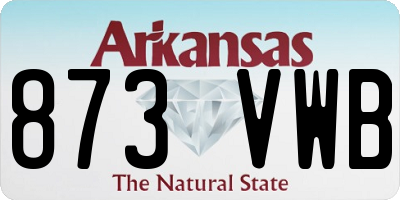 AR license plate 873VWB