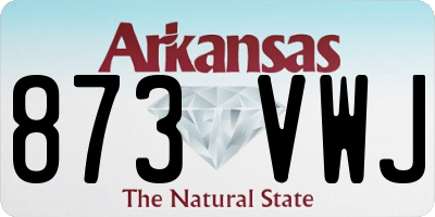 AR license plate 873VWJ