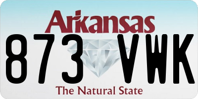 AR license plate 873VWK