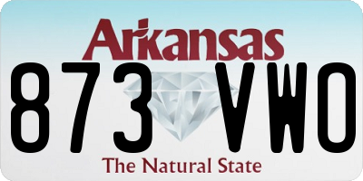 AR license plate 873VWO