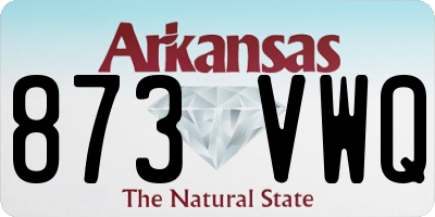 AR license plate 873VWQ