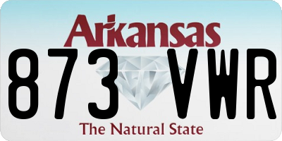 AR license plate 873VWR