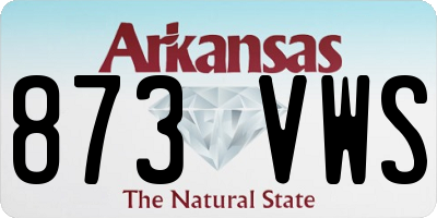 AR license plate 873VWS