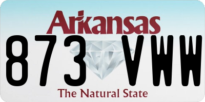 AR license plate 873VWW
