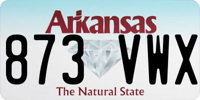 AR license plate 873VWX