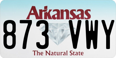 AR license plate 873VWY