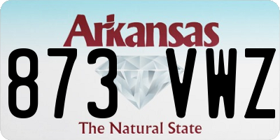 AR license plate 873VWZ
