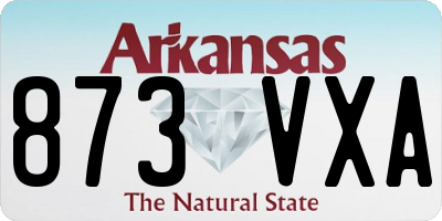 AR license plate 873VXA
