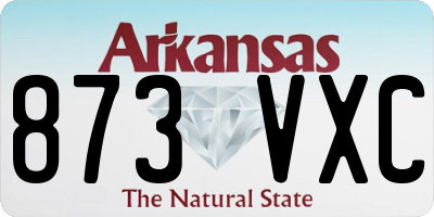 AR license plate 873VXC