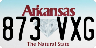 AR license plate 873VXG
