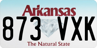 AR license plate 873VXK