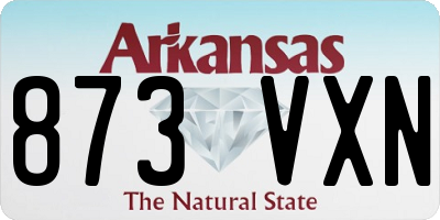 AR license plate 873VXN