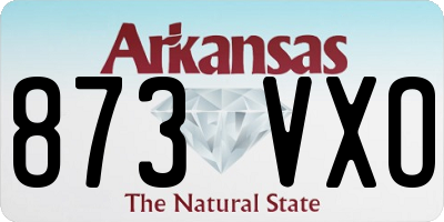AR license plate 873VXO