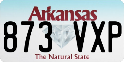 AR license plate 873VXP
