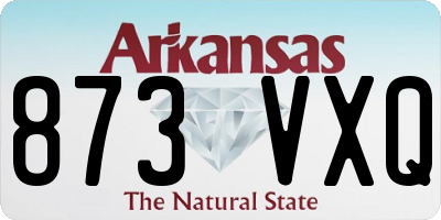 AR license plate 873VXQ