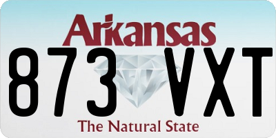 AR license plate 873VXT