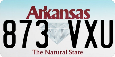 AR license plate 873VXU