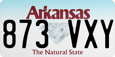 AR license plate 873VXY