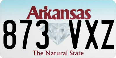 AR license plate 873VXZ