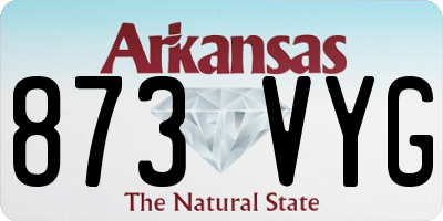 AR license plate 873VYG