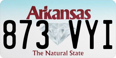 AR license plate 873VYI