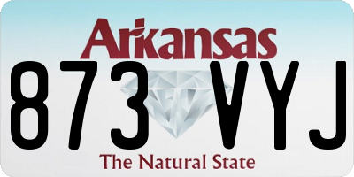 AR license plate 873VYJ