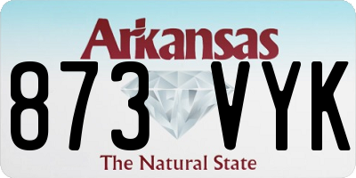 AR license plate 873VYK