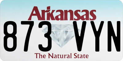 AR license plate 873VYN