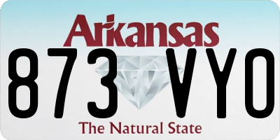 AR license plate 873VYO