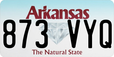 AR license plate 873VYQ