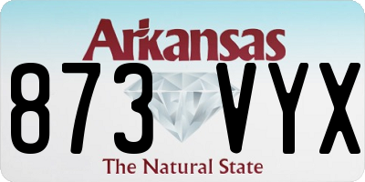 AR license plate 873VYX