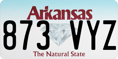 AR license plate 873VYZ