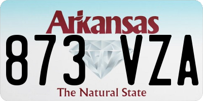 AR license plate 873VZA