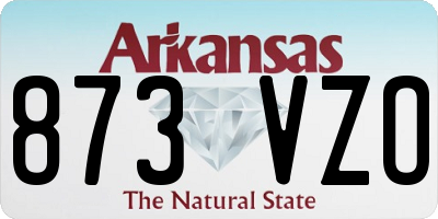 AR license plate 873VZO