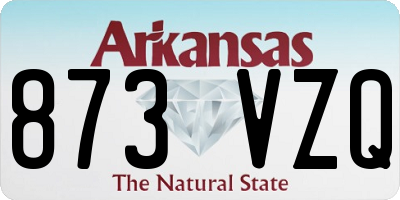 AR license plate 873VZQ