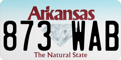 AR license plate 873WAB