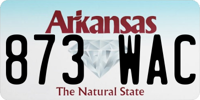 AR license plate 873WAC