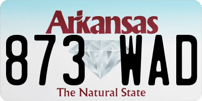 AR license plate 873WAD