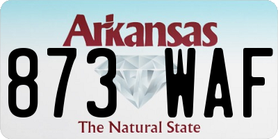 AR license plate 873WAF
