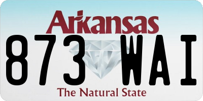 AR license plate 873WAI