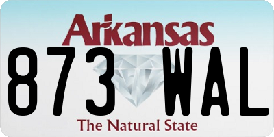 AR license plate 873WAL