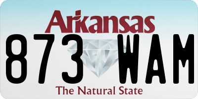 AR license plate 873WAM