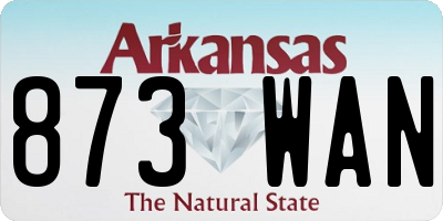 AR license plate 873WAN