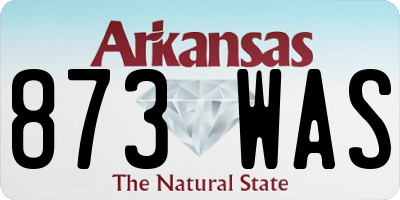 AR license plate 873WAS