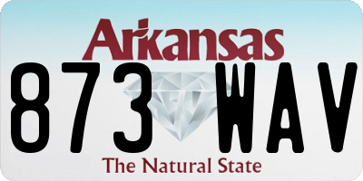 AR license plate 873WAV