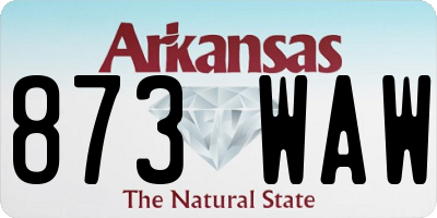 AR license plate 873WAW