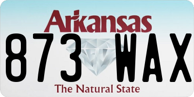 AR license plate 873WAX