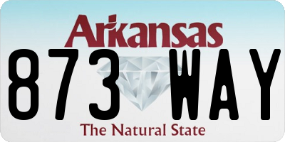 AR license plate 873WAY