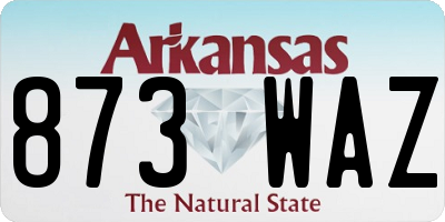 AR license plate 873WAZ