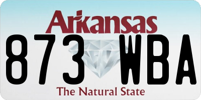 AR license plate 873WBA